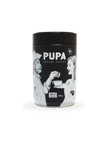 Pupa malta kava skardoje