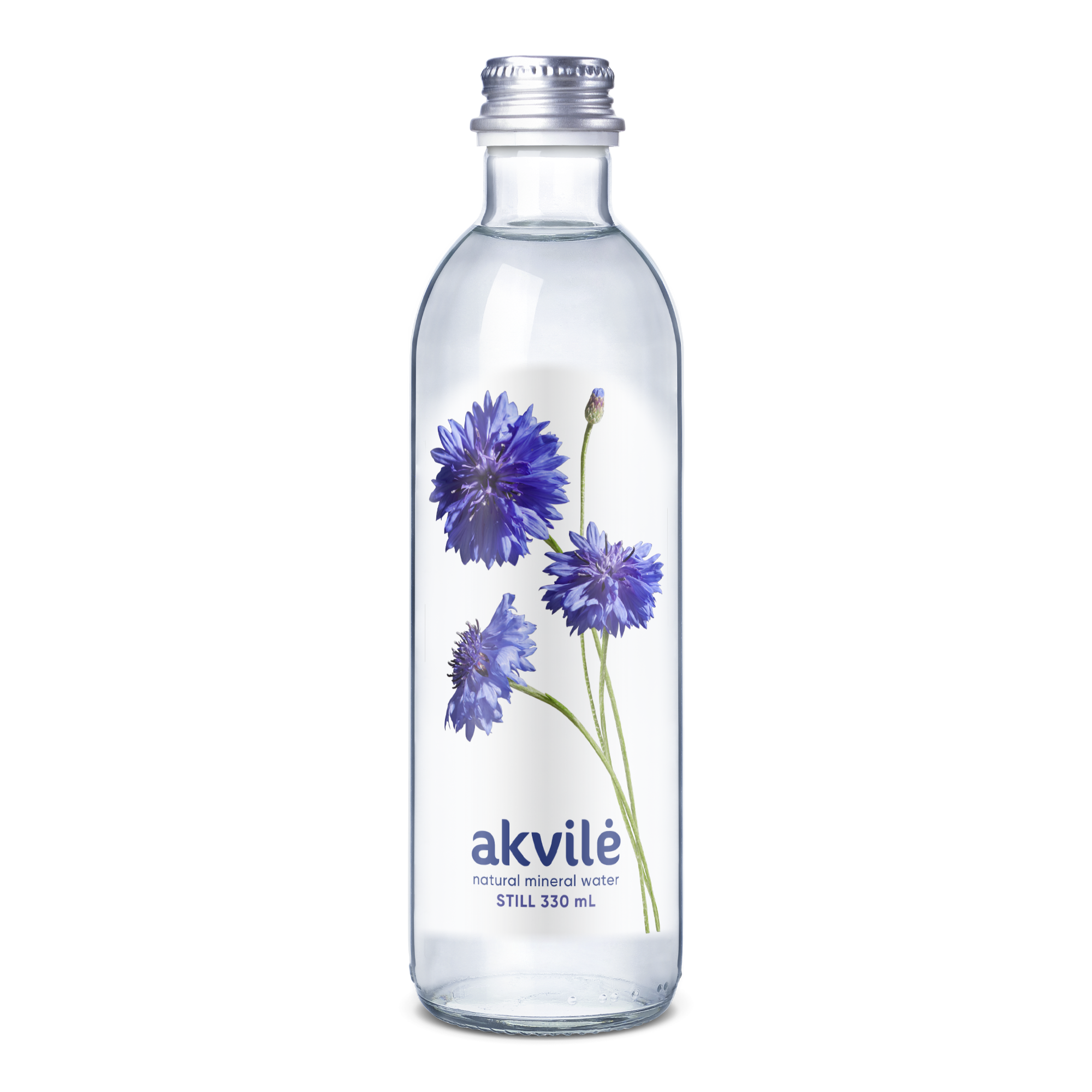 Natūralus mineralinis vanduo "Akvilė" 0.33l, negaz. stikle