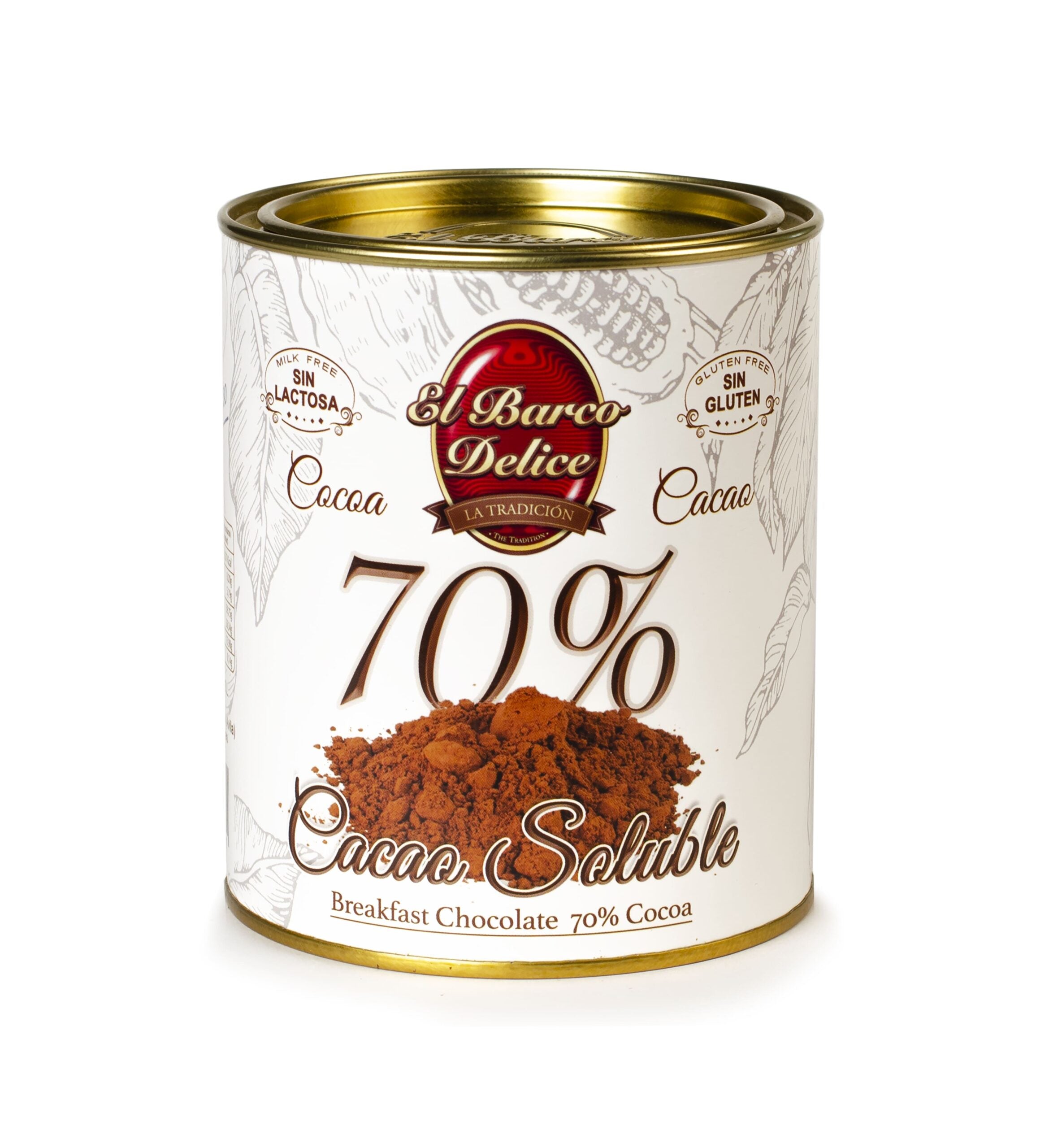 Kakava EL BARCO DELICE 70% Breakfast Chocolate Be gliuteno Be laktozės 300g