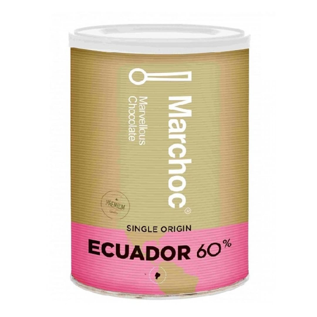Šokolado gėrimas MARCHOC Single Origin Equador 60% PREMIUM skardinėje 400g