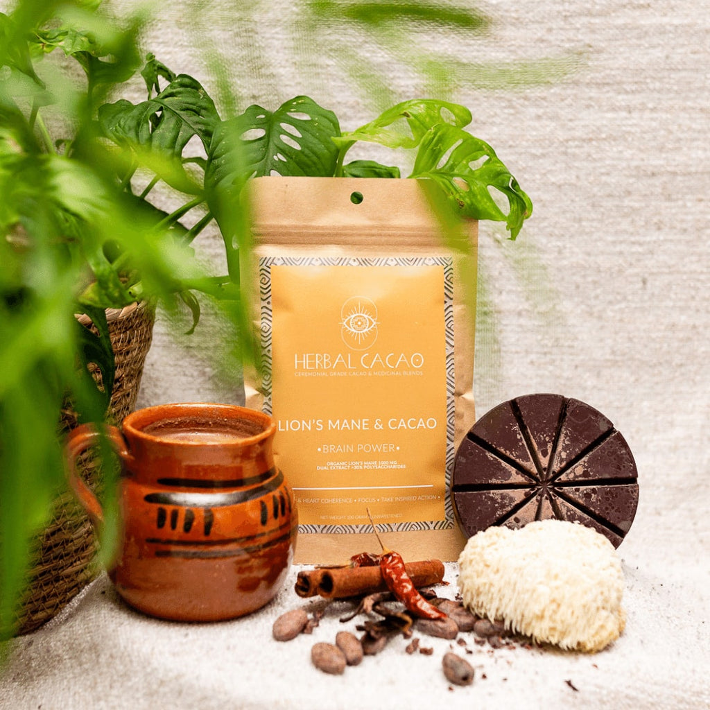 Ceremoninė kakava HERBAL CACAO Brain Power (Lions Mane) 100g