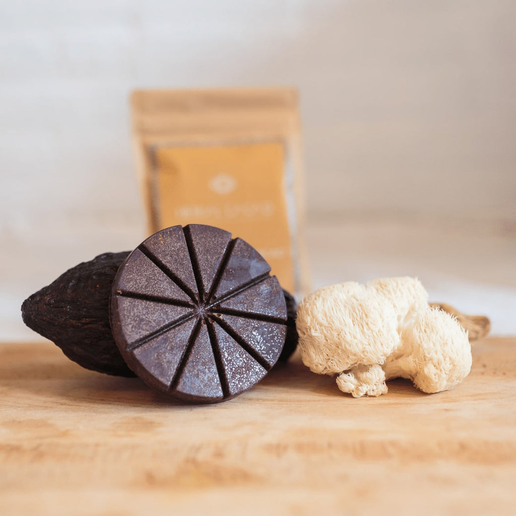 Ceremoninė kakava HERBAL CACAO Brain Power (Lions Mane) 100g