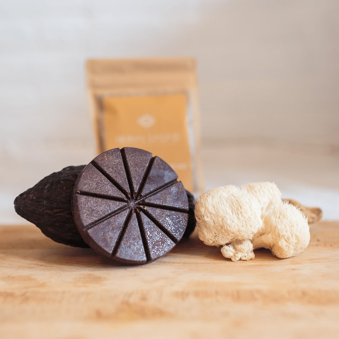 Ceremoninė kakava HERBAL CACAO Brain Power (Lions Mane) 100g