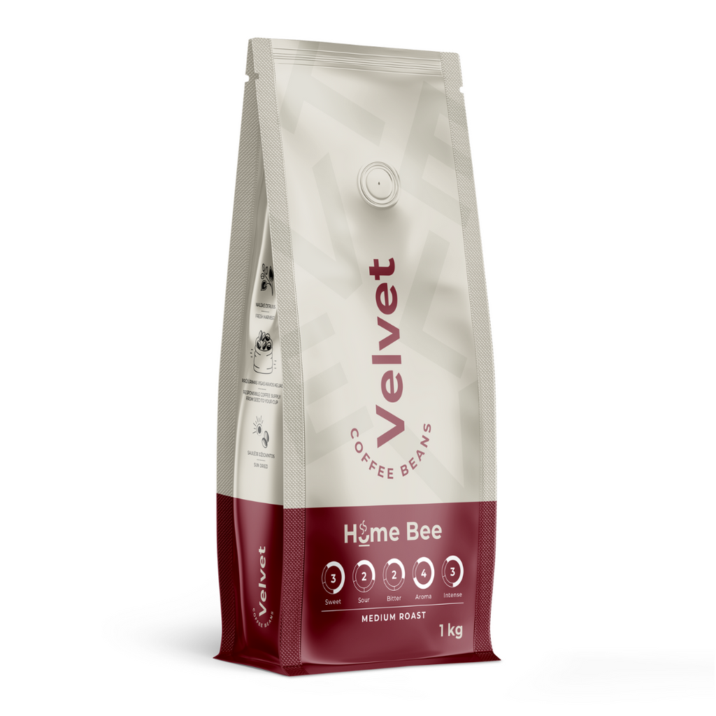 HomeBee Crema + Honey + Velvet – kavos pupelių rinkinys