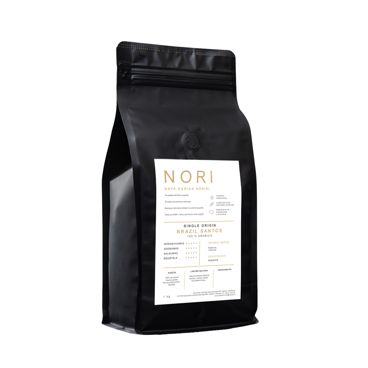 NORI BRAZIL SANTOS kavos pupelės, 1 kg