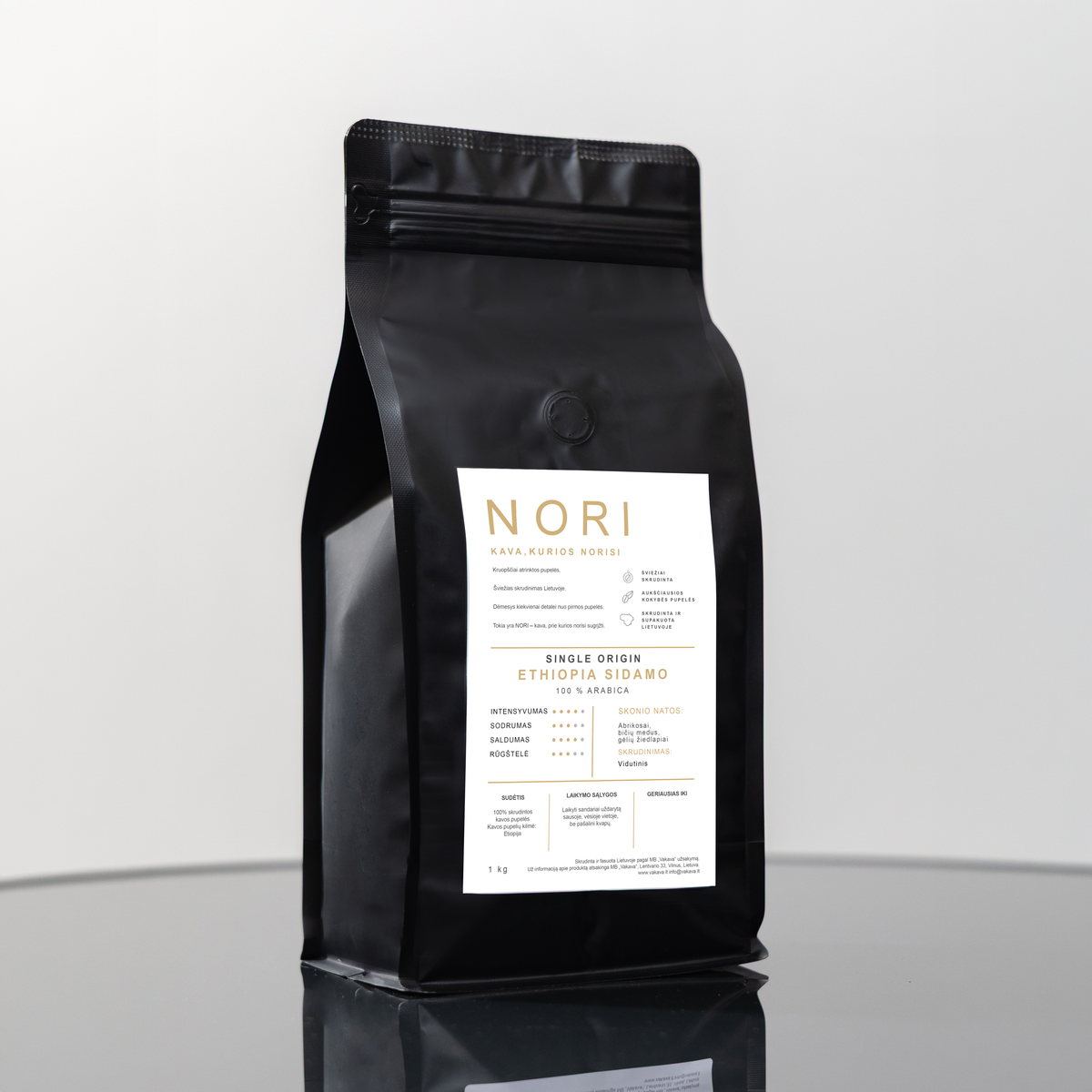 NORI ETHIOPIA SIDAMO kavos pupelės, 1 kg
