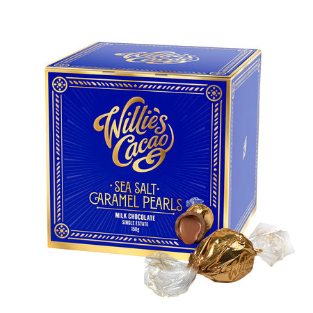 Willie's Cacao Salted Caramel Pearls 150g.