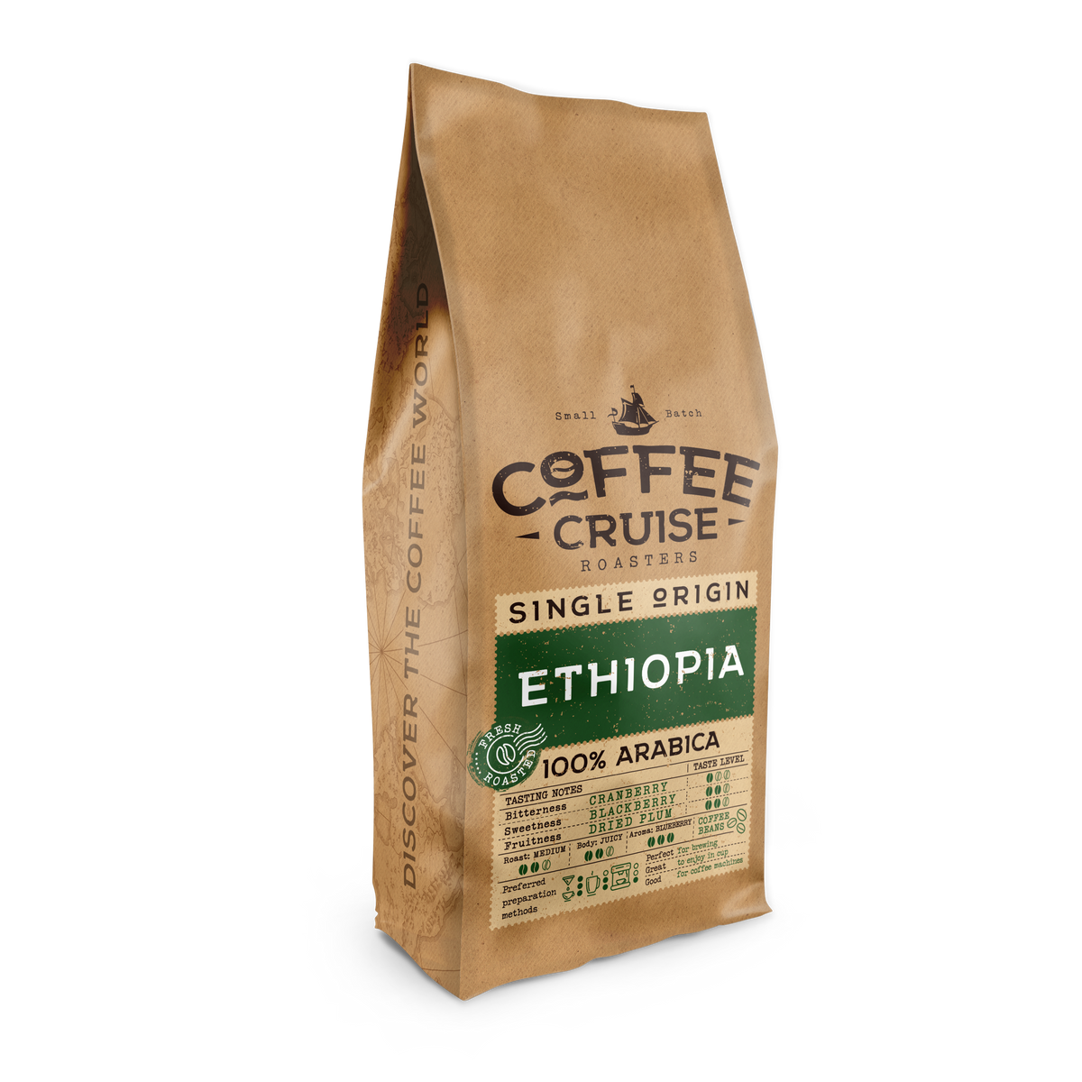 Coffee Cruise Ethiopia kavos pupelės, 1 kg