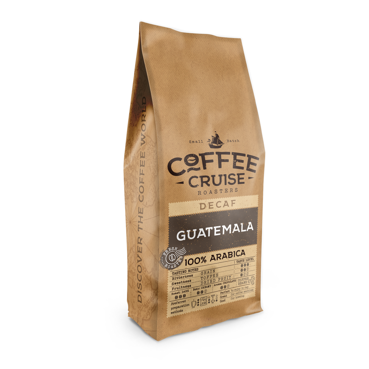 Coffee Cruise Guatemala Decaf kavos pupelės be kofeino, 1 kg
