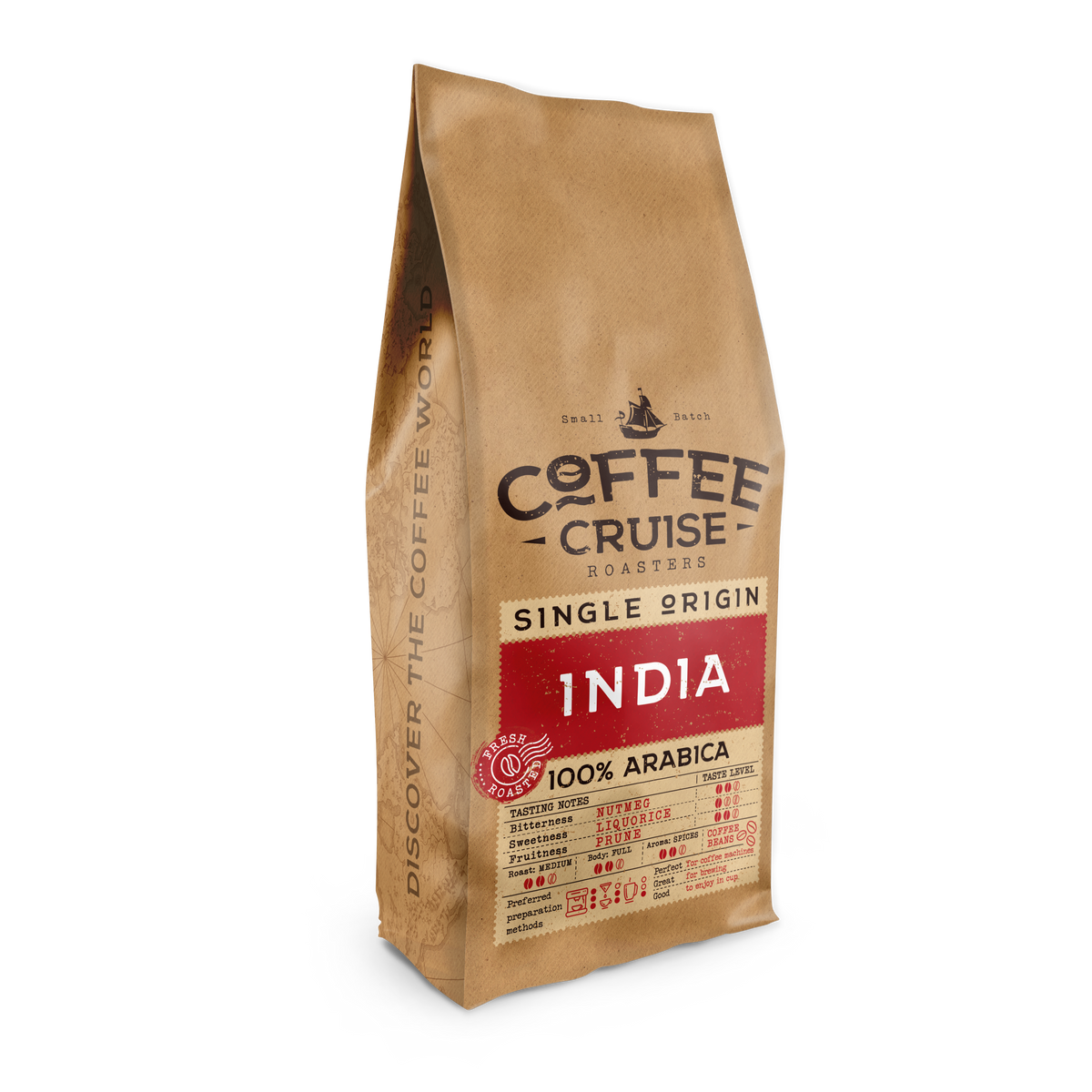 Coffee Cruise India kavos pupelės, 1 kg