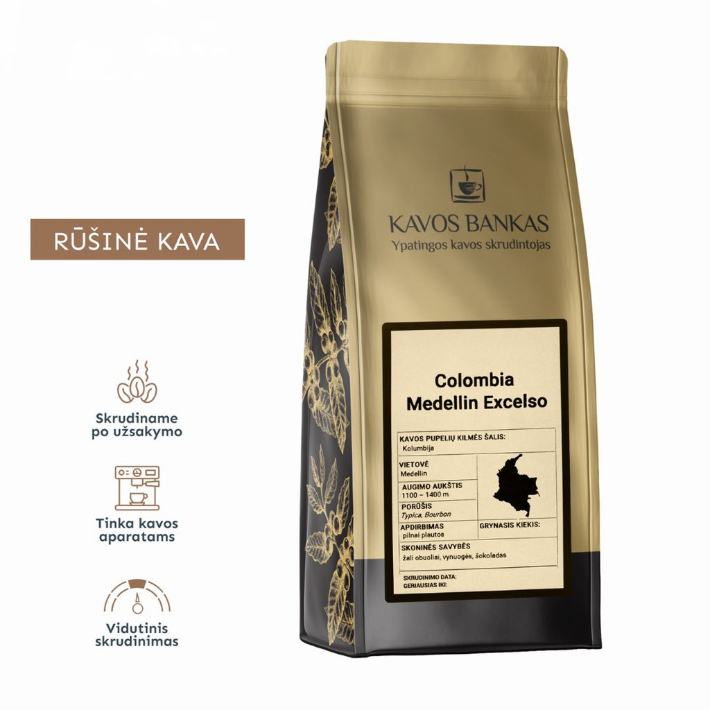 Colombia Medellin Excelso | Rūšinė kava iš Kolumbijos | 1 kg