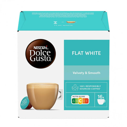 Kavos kapsulės NESCAFÉ Dolce Gusto Flat White – 16 kapsulių (16 puodelių)