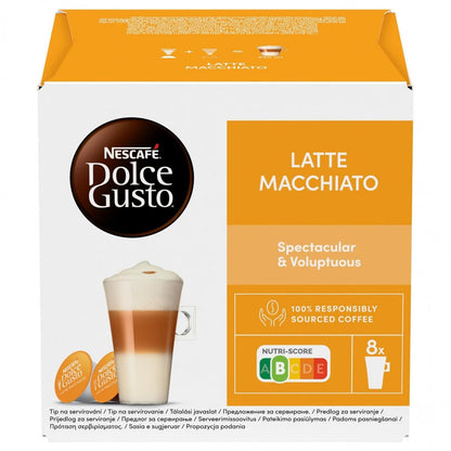 Kavos kapsulės NESCAFÉ Dolce Gusto Latte Macchiato – 16 kapsulių (8 puodeliai)