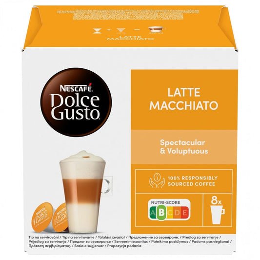 Kavos kapsulės NESCAFÉ Dolce Gusto Latte Macchiato – 16 kapsulių (8 puodeliai)