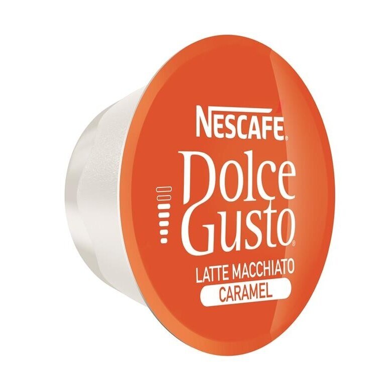 Kavos kapsulės NESCAFÉ Dolce Gusto Latte Macchiato Caramel – 16 kapsulių (8 puodeliai)